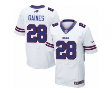 Men Nike Buffalo Bills #28 E.J. Gaines Elite White NFL Jersey