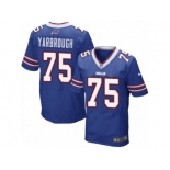 Men Nike Buffalo Bills #75 Eddie Yarbrough Elite Royal Blue Team Color NFL Jersey