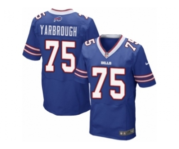 Men Nike Buffalo Bills #75 Eddie Yarbrough Elite Royal Blue Team Color NFL Jersey