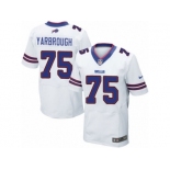 Men Nike Buffalo Bills #75 Eddie Yarbrough Elite White NFL Jersey