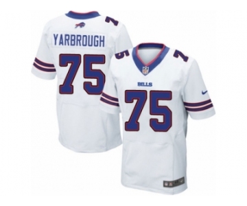 Men Nike Buffalo Bills #75 Eddie Yarbrough Elite White NFL Jersey