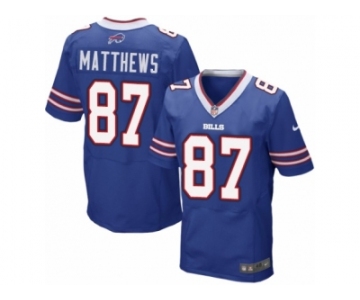 Men Nike Buffalo Bills #87 Jordan Matthews Elite Royal Blue Team Color NFL Jersey