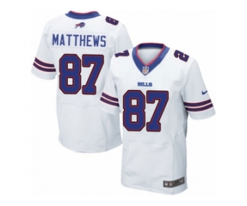 Men Nike Buffalo Bills #87 Jordan Matthews Elite White NFL Jersey