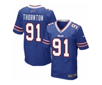 Men Nike Buffalo Bills #91 Cedric Thornton Elite Royal Blue Team Color NFL Jersey