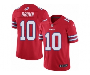 Men's Nike Buffalo Bills #10 Philly Brown Elite Red Rush NFL Jersey