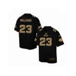 Men's Nike Buffalo Bills #23 Aaron Williams Elite Black Pro Line Gold Collection NFL Jersey