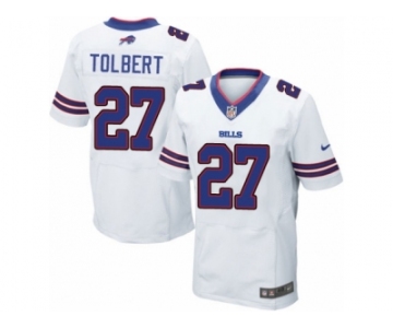 Men's Nike Buffalo Bills #27 Mike Tolbert Elite White NFL Jersey