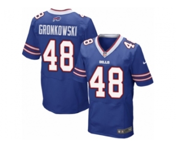 Men's Nike Buffalo Bills #48 Glenn Gronkowski Elite Royal Blue Team Color NFL Jersey