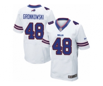 Men's Nike Buffalo Bills #48 Glenn Gronkowski Elite White NFL Jersey