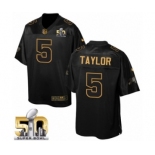 Men's Nike Buffalo Bills #5 Tyrod Taylor Elite Black Pro Line Gold Collection NFL Jersey