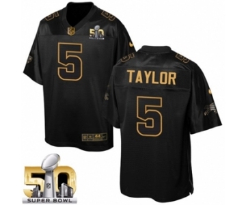 Men's Nike Buffalo Bills #5 Tyrod Taylor Elite Black Pro Line Gold Collection NFL Jersey