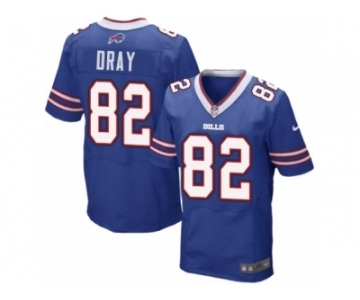 Men's Nike Buffalo Bills #82 Jim Dray Elite Royal Blue Team Color NFL Jersey