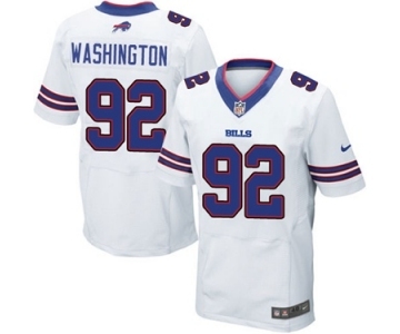 Men's Nike Buffalo Bills #92 Adolphus Washington Elite White NFL Jersey