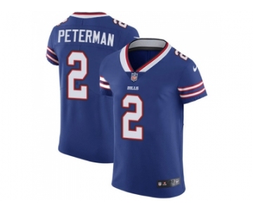 Nike Buffalo Bills #2 Nathan Peterman Royal Blue Team Color Men Stitched NFL Vapor Untouchable Elite Jersey