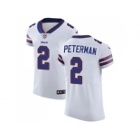 Nike Buffalo Bills #2 Nathan Peterman White Men Stitched NFL Vapor Untouchable Elite Jersey