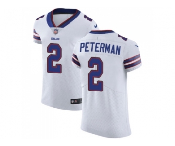 Nike Buffalo Bills #2 Nathan Peterman White Men Stitched NFL Vapor Untouchable Elite Jersey