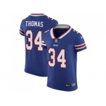 Nike Buffalo Bills #34 Thurman Thomas Royal Blue Team Color Men Stitched NFL Vapor Untouchable Elite Jersey