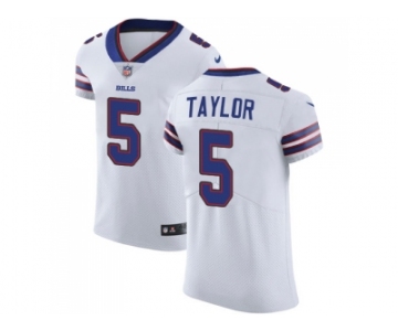 Nike Buffalo Bills #5 Tyrod Taylor White Men Stitched NFL Vapor Untouchable Elite Jersey