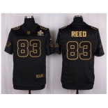 Nike Buffalo Bills #83 Andre Reed Black Pro Line Gold Collection Jersey[Elite]