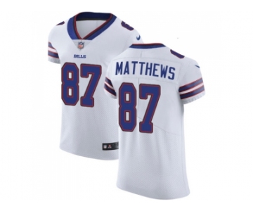 Nike Buffalo Bills #87 Jordan Matthews White Men Stitched NFL Vapor Untouchable Elite Jersey