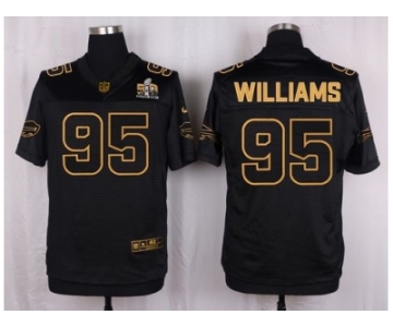 Nike Buffalo Bills #95 Kyle Williams Black Pro Line Gold Collection Jersey[Elite]