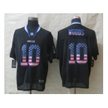 nike buffalo bills #10 woods black[Elite USA flag fashion]