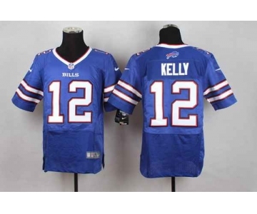 nike nfl jerseys buffalo bills #12 jim kelly blue[Elite]