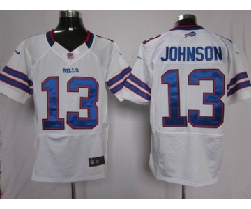 nike nfl jerseys buffalo bills #13 johnson white[elite]