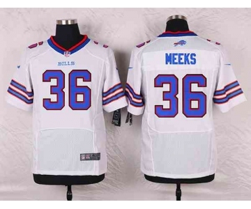 nike nfl jerseys buffalo bills #36 meeks white[Elite]