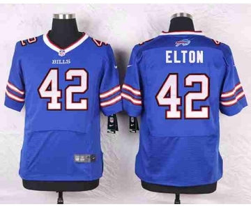 nike nfl jerseys buffalo bills #42 elton blue[Elite]