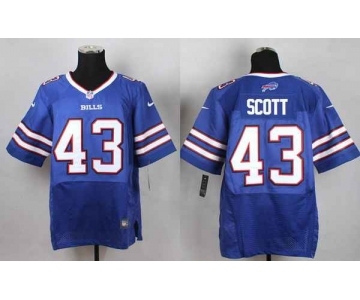 nike nfl jerseys buffalo bills #43 scott blue[Elite]