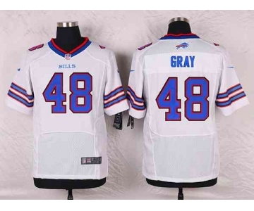 nike nfl jerseys buffalo bills #48 gray white[Elite]