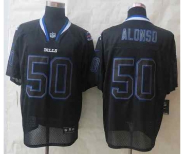 nike nfl jerseys buffalo bills #50 alonso black[Elite lights out][alonso]