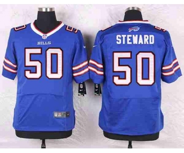 nike nfl jerseys buffalo bills #50 steward blue[Elite][steward]