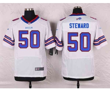 nike nfl jerseys buffalo bills #50 steward white[Elite][steward]