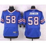 nike nfl jerseys buffalo bills #58 johnson blue[Elite]