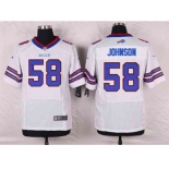 nike nfl jerseys buffalo bills #58 johnson white[Elite]