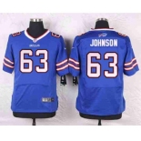 nike nfl jerseys buffalo bills #63 johnson blue[Elite]