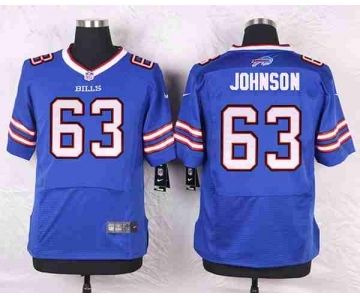 nike nfl jerseys buffalo bills #63 johnson blue[Elite]