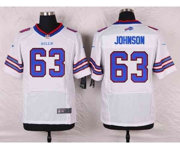 nike nfl jerseys buffalo bills #63 johnson white[Elite]