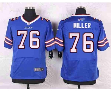 nike nfl jerseys buffalo bills #76 miller blue[Elite]