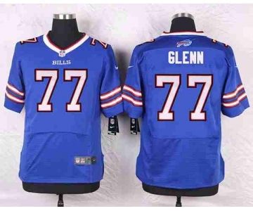 nike nfl jerseys buffalo bills #77 glenn blue[Elite]