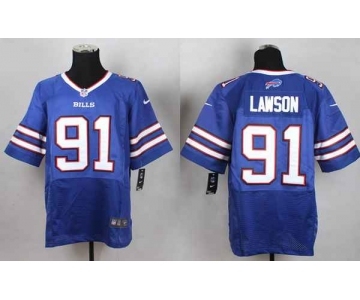 nike nfl jerseys buffalo bills #91 lawson blue[Elite]