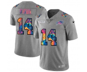 Buffalo Bills #14 Stefon Diggs Men's Nike Multi-Color 2020 NFL Crucial Catch NFL Jersey Greyheather