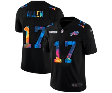 Buffalo Bills #17 Josh Allen Men's Nike Multi-Color Black 2020 NFL Crucial Catch Vapor Untouchable Limited Jersey