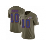 Men Nike Buffalo Bills #10 Corey Brown Limited Olive 2017 Salute to Service NFL Jersey