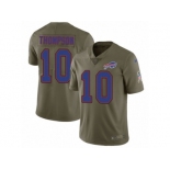 Men Nike Buffalo Bills #10 Deonte Thompson Limited Olive 2017 Salute to Service NFL Jersey