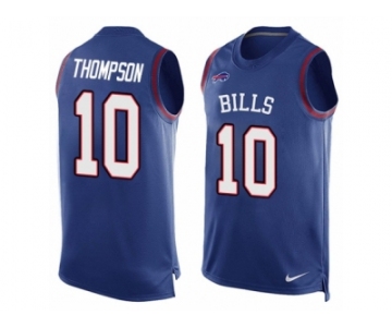 Men Nike Buffalo Bills #10 Deonte Thompson Limited Royal Blue Player Name & Number Tank Top NFL Jersey