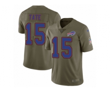 Men Nike Buffalo Bills #15 Brandon Tate Limited Olive 2017 Salute to Service NFL Jersey