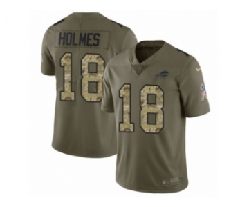 Men Nike Buffalo Bills #18 Andre Holmes Limited Olive Camo 2017 Salute to Service NFL Jersey